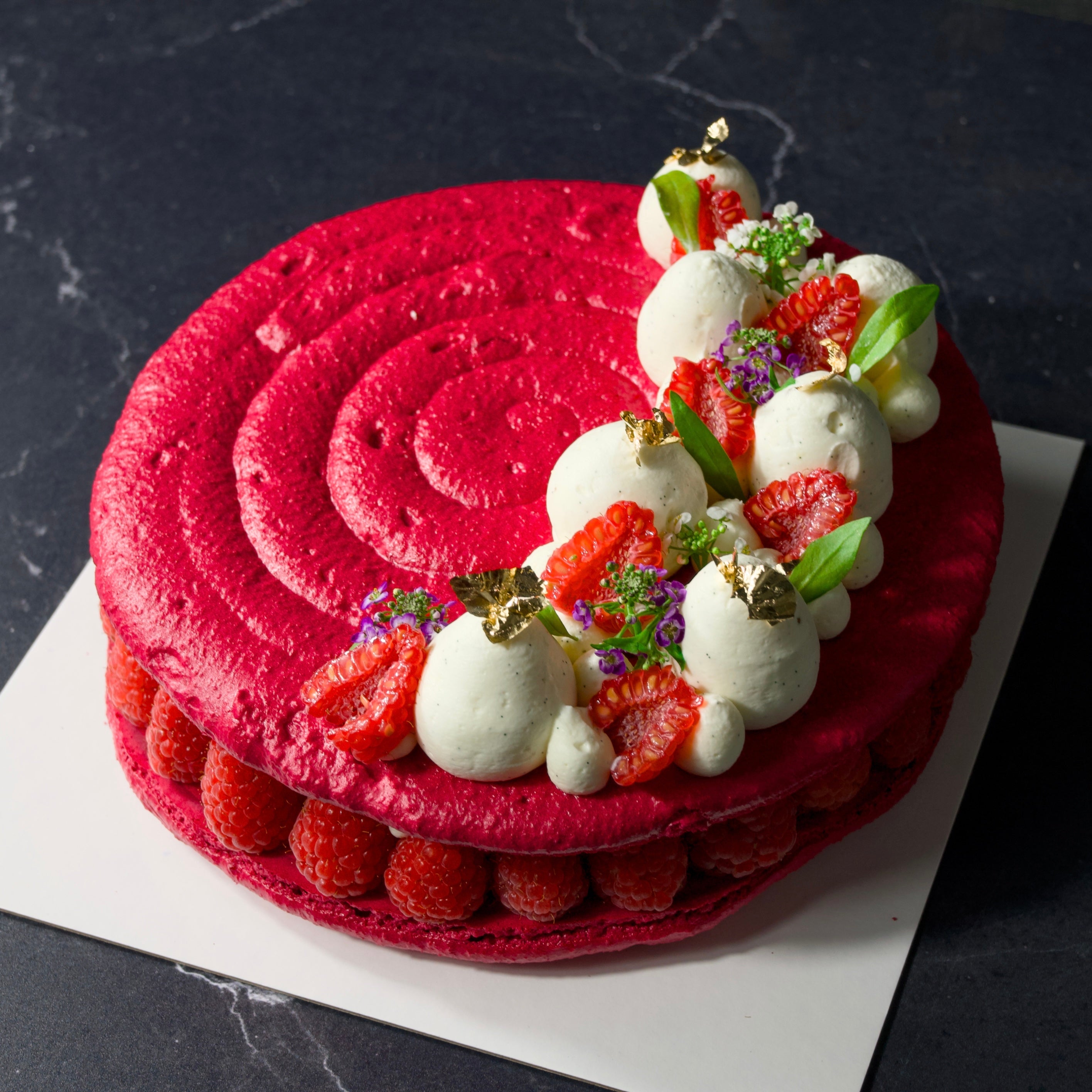 Le macaron framboise