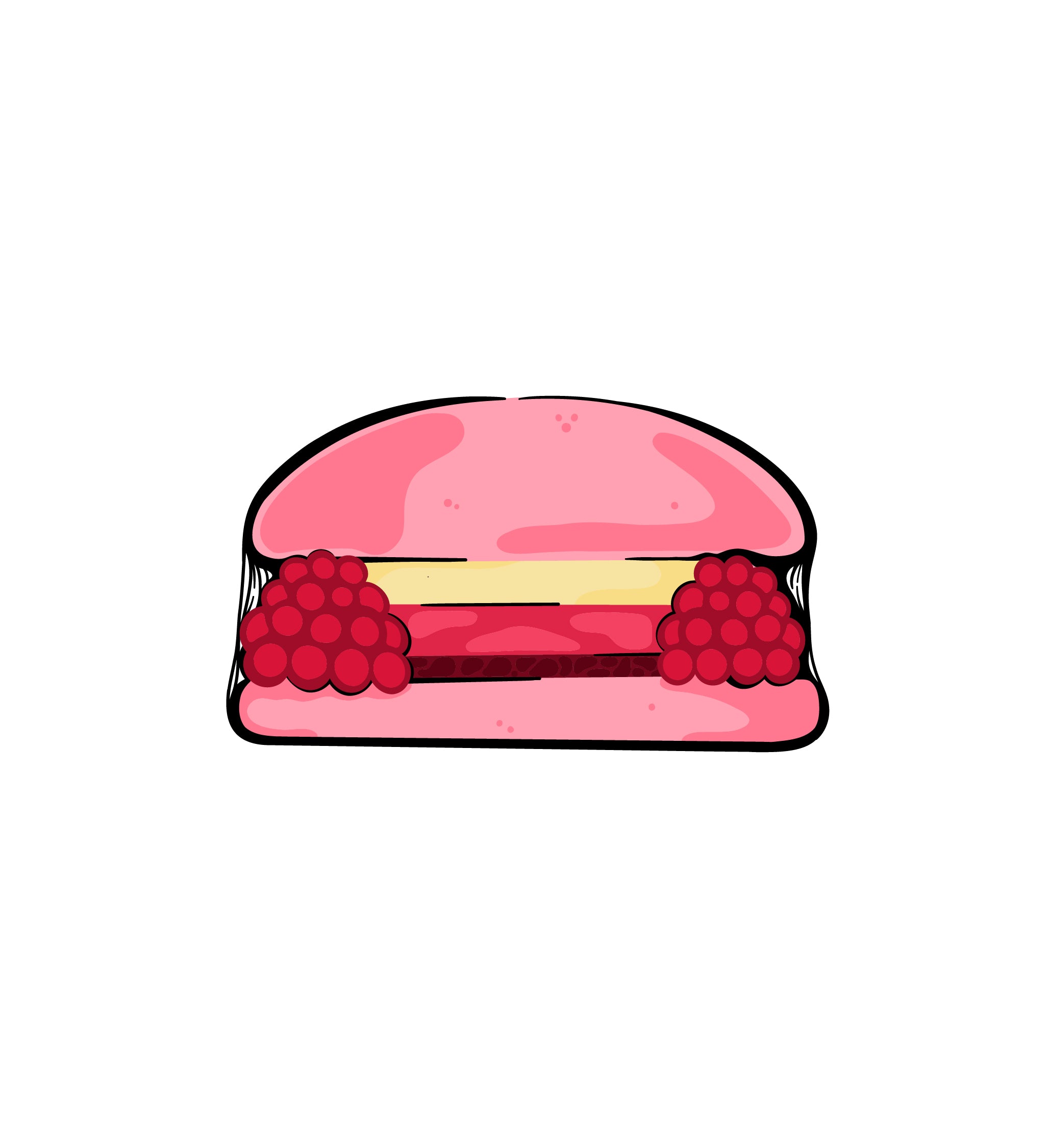 Le macaron framboise